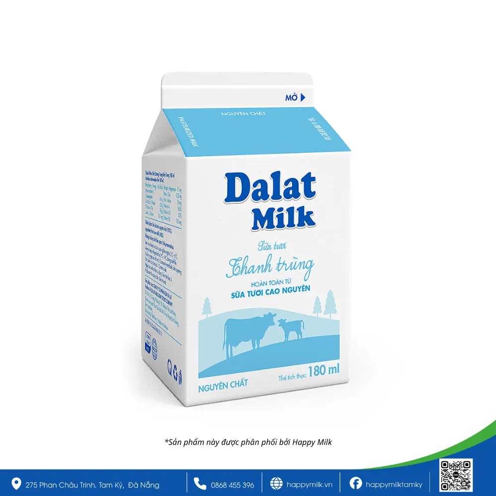 Pure pasteurized fresh milk 180ml